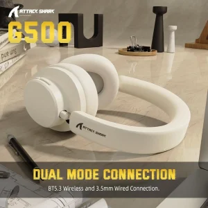 ATTACK SHARK Wireless Noise Canceling Headphones Bluetooth